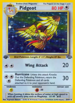Pidgeot Rare Holo card from Jungle