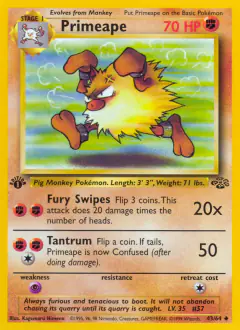 Primeape Uncommon card from Jungle