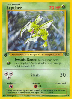 Scyther Rare card from Jungle