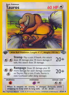Tauros Uncommon card from Jungle