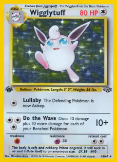 Wigglytuff Rare Holo card from Jungle