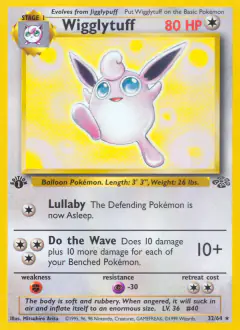 Wigglytuff Rare card from Jungle