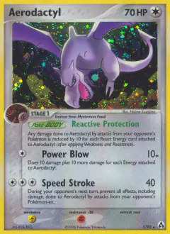Aerodactyl Rare Holo card from Legend Maker