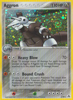 Aggron Rare Holo card from Legend Maker