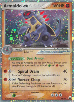 Armaldo ex Rare Holo EX card from Legend Maker