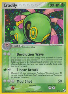 Cradily Rare Holo card from Legend Maker
