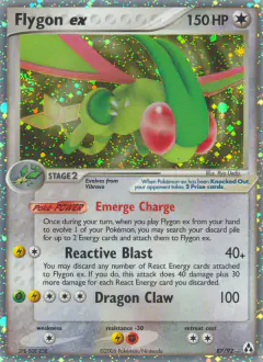 Flygon ex Rare Holo EX card from Legend Maker