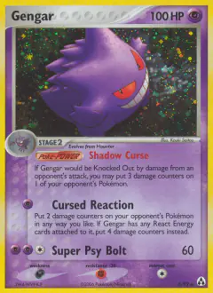 Gengar Rare Holo card from Legend Maker