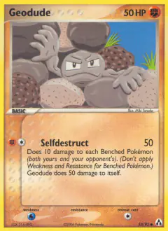 Geodude Common card from Legend Maker