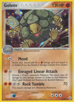 Golem Rare Holo card from Legend Maker