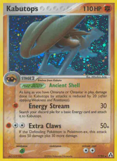 Kabutops Rare Holo card from Legend Maker