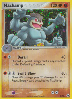 Machamp Rare Holo card from Legend Maker