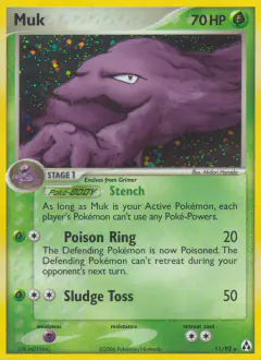 Muk Rare Holo card from Legend Maker
