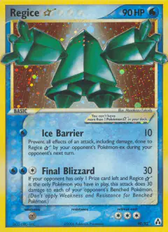 Regice ★ Rare Holo Star card from Legend Maker