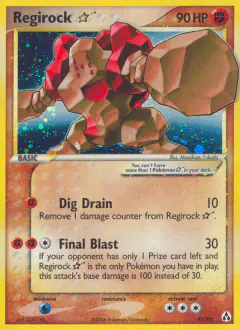 Regirock ★ Rare Holo Star card from Legend Maker