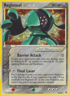 Registeel ★ Rare Holo Star card from Legend Maker