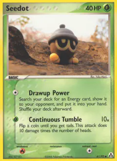 Seedot Common card from Legend Maker