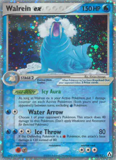 Walrein ex Rare Holo EX card from Legend Maker