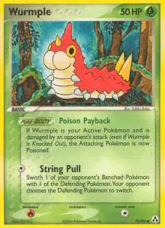 Wurmple Common card from Legend Maker