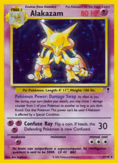 Alakazam Rare Holo card from Legendary Collection