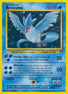 Articuno Rare Holo card from Legendary Collection
