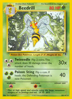 Beedrill Rare card from Legendary Collection