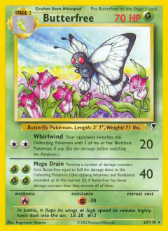 Butterfree Rare card from Legendary Collection
