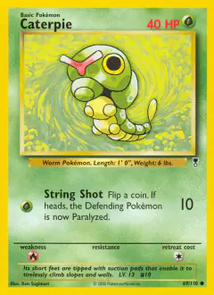 Caterpie Common card from Legendary Collection