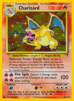 Charizard Rare Holo card from Legendary Collection