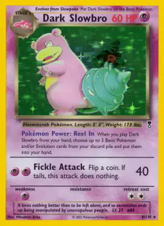 Dark Slowbro Rare Holo card from Legendary Collection