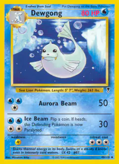 Dewgong Uncommon card from Legendary Collection