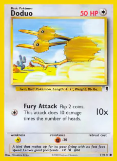 Doduo Common card from Legendary Collection
