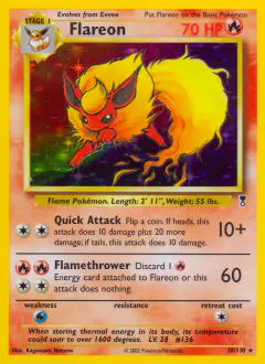 Flareon Rare Holo card from Legendary Collection