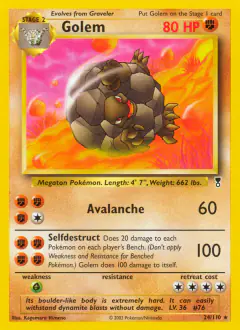 Golem Rare card from Legendary Collection