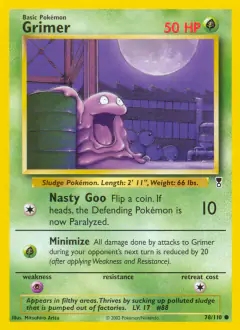 Grimer Common card from Legendary Collection