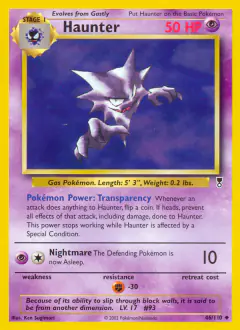 Haunter Uncommon card from Legendary Collection