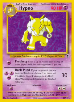 Hypno Rare card from Legendary Collection