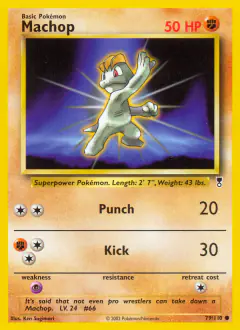 Machop Common card from Legendary Collection