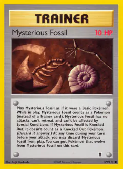 Mysterious Fossil Common card from Legendary Collection
