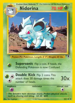 Nidorina Uncommon card from Legendary Collection