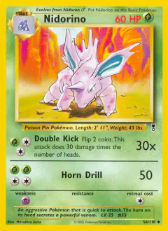 Nidorino Uncommon card from Legendary Collection