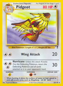 Pidgeot Rare card from Legendary Collection