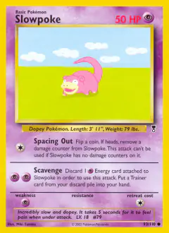 Slowpoke Common card from Legendary Collection