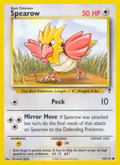 Spearow Common card from Legendary Collection