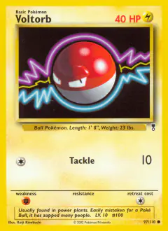 Voltorb Common card from Legendary Collection