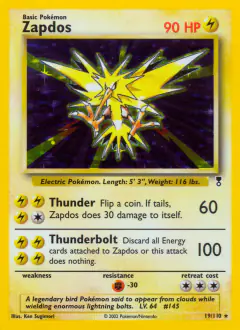 Zapdos Rare Holo card from Legendary Collection