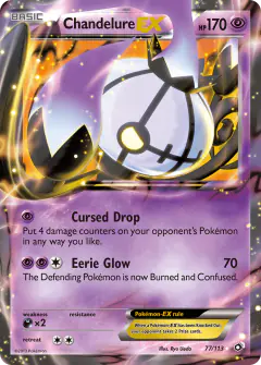 Chandelure-EX Rare Holo EX card from Legendary Treasures