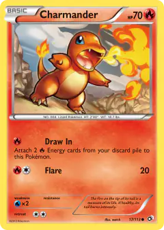 Charmander Common card from Legendary Treasures