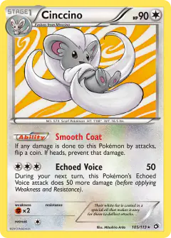 Cinccino Rare Holo card from Legendary Treasures