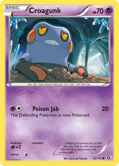 Croagunk Common card from Legendary Treasures